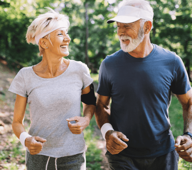 Couple walking together