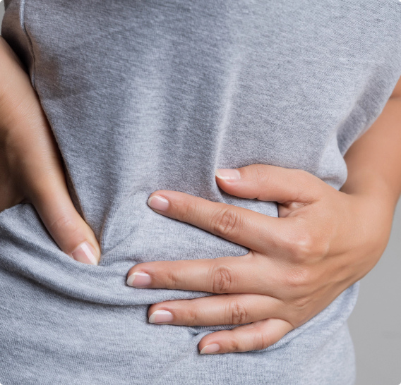 Woman feeling unwell