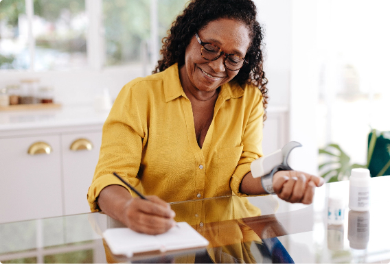 Woman writing